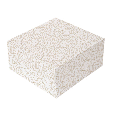 BOÎTES PATISSERIES SANS FENÊTRE 'THEPACK DECO' 250 G/M2 17x14x11,5 CM BLANC CARTON ONDULÉ NANO-MICRO (200 UNITÉS)