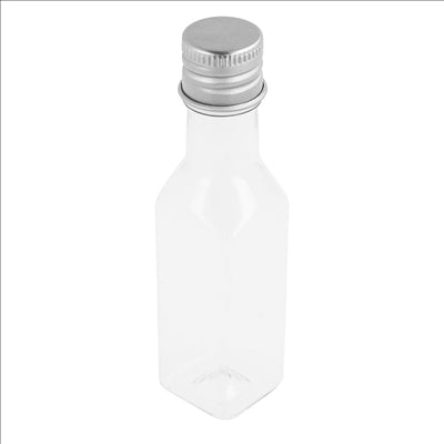 FLACONS AVEC BOUCHON EN ALUMINIUM 35 ML Ø2,5x9,6 CM TRANSPARENT PET (100 UNITÉS)