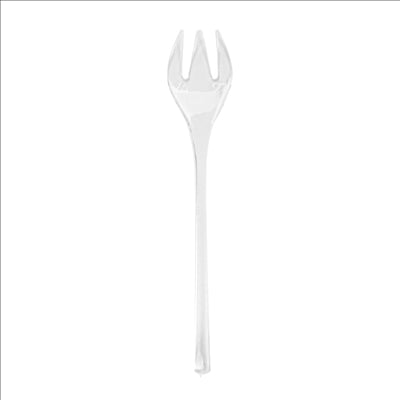 MINI FOURCHETTES RÉUTILISABLES  10 CM TRANSPARENT PS (4000 UNITÉS)
