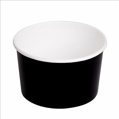 POTS SALADIERS 480 ML 300 + 18 PE G/M2 Ø11,1/9,5x7 CM NOIR CARTON (500 UNITÉS)