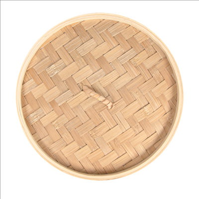 COUVERCLES MAXI DIM-SUM  Ø 20x3 CM NATUREL BAMBOU (4 UNITÉS)