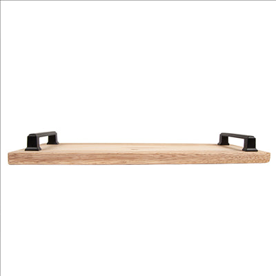 PLANCHE PRÉSENTATION RECTANGULAIRE AVEC ANSES  (35-45)x(20-24)x1,6 CM NATUREL BOIS (12 UNITÉS)