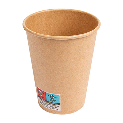 GOBELETS 9OZ - 270ML 18PE + 250 + 18PE G/M2 Ø7,8/5,2x9,5 CM MARRON CARTON (2500 UNITÉS)