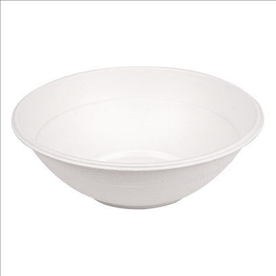 BOLS 'BIONIC' 950 ML Ø 19,6x6,5 CM BLANC BAGASSE (400 UNITÉS)