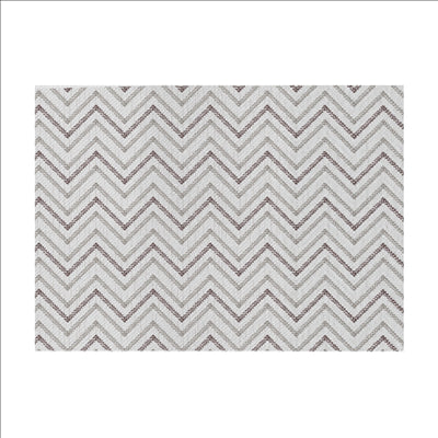 SETS DE TABLE 'CHEVRON' 55 G/M2 30x40 CM GRIS/MARRON AIRLAID (800 UNITÉS)