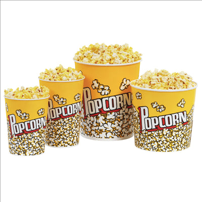 RÉCIPIENTS POUR POP-CORN 1920 ML 260 +20 PE G/M2 Ø 13,3/10x19,5 CM CARTON (500 UNITÉS)