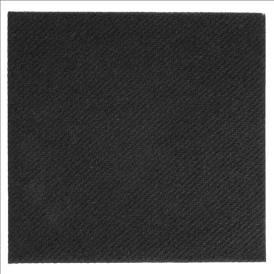 SERVIETTES  55 G/M2 20x20 CM NOIR AIRLAID (3600 UNITÉS)