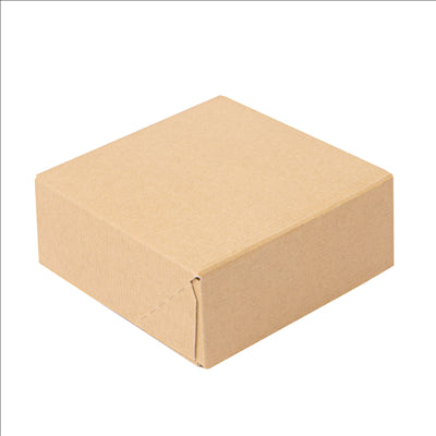 RÉCIPIENTS SUSHI 'THEPACK' 220 G/M2 10x10x4 CM MARRON CARTON ONDULÉ NANO-MICRO (400 UNITÉS)