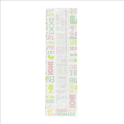 SACHETS BAGUETTE ROND AVEC FENÊTRE ECO 'PAROLE' 32 G/M2 9+4,5x30 CM BLANC PARCH.INGRAISSABLE (250 UNITÉS)