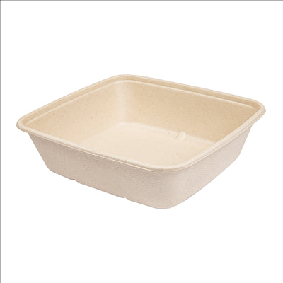 PLATEAUX 'BIONIC' 1250 ML 20x18,5x5,5 CM NATUREL BAGASSE (400 UNITÉS)