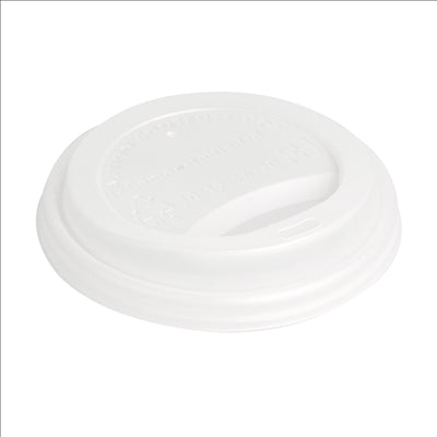 COUVERCLES POUR GOBELETS 360 ML 'BIODEGRADABLE'  BLANC CPLA (1000 UNITÉS)