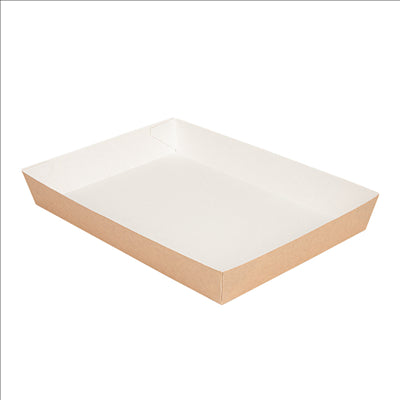 PLATEAUX REPAS 'THEPACK' 230 G/M2 25,5x18x3,7 CM NATUREL CARTON ONDULÉ NANO-MICRO (130 UNITÉS)