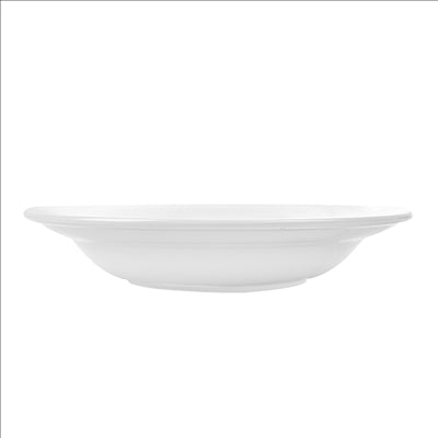 ASSIETTES CREUSES  Ø 23 CM BLANC PORCELAINE (24 UNITÉS)