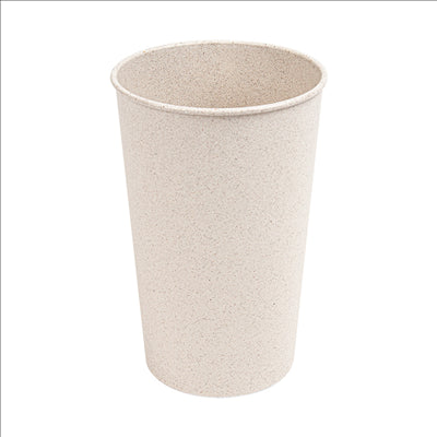 VERRES RÉUTILISABLES 330 ML Ø7,5/5,5x11,5 CM NATUREL RICE HUSK BIOCOMPOSITE (540 UNITÉS)