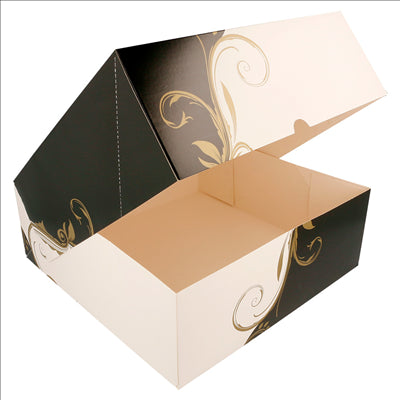 BOÎTES PATISSERIES SANS FENÊTRE 'THEPACK CLASSIC' 250 G/M2 28x28x10 CM BLANC CARTON ONDULÉ NANO-MICRO (100 UNITÉS)