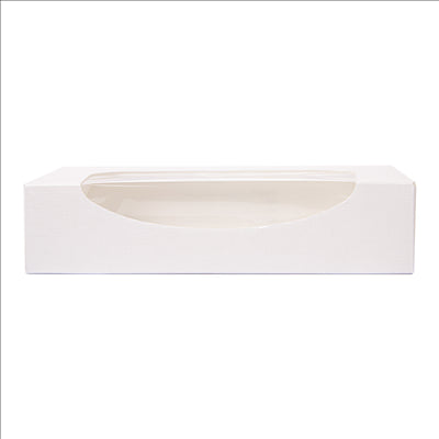 RÉCIPIENTS SUSHI+FÊNETRE 'THEPACK' 230 G/M2 + OPP 19,7x9x4,5 CM BLANC CARTON ONDULÉ NANO-MICRO (400 UNITÉS)