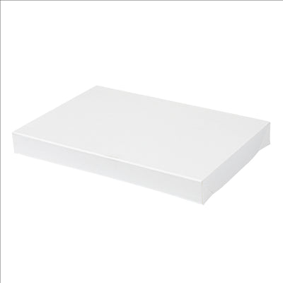 COUVERCLES SANS FENÊTRE POUR BOÎTES 254.71 'THEPACK' 250 G/M2 22x15x2 CM BLANC CARTON ONDULÉ NANO-MICRO (200 UNITÉS)