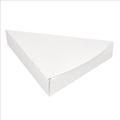 EMBALLAGES TRIANGULAIRES PIZZA 'THEPACK' 230 G/M2 18x23x3 CM BLANC CARTON ONDULÉ NANO-MICRO (500 UNITÉS)