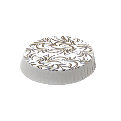 COUVERCLES GOBELETS CHAMBRE  Ø 6,9x1,5 CM DORE CARTON (1000 UNITÉS)