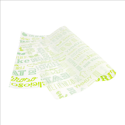 PAPIER INGRAISSABLES BASKET 'PAROLE' 35 G/M2 31x38 CM VERT PARCH.INGRAISSABLE (1000 UNITÉS)