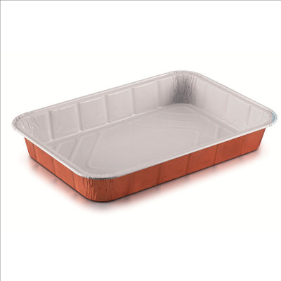 RÉCIPIENTS LAQUÉS 2450 ML 31,4x21,3x4,7 CM CUIVRE ALUMINIUM (50 UNITÉS)