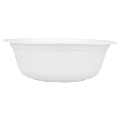 SALADIERS 'BIONIC' 500 ML Ø 15,5x5,4 CM BLANC BAGASSE (600 UNITÉS)