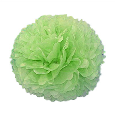 POM POM FLOWER  Ø 48 CM VERT PAPIER (10 UNITÉS)