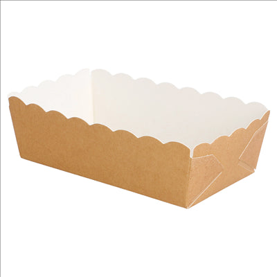 DELI-BARQUETTES  210 + 15 PE G/M2 9x5x3,2 CM MARRON CARTON (100 UNITÉS)