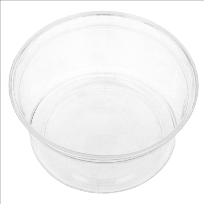 POTS TRAITEUR + COUVERCLES 500 ML Ø11,7x7,5 CM TRANSPARENT PET (250 UNITÉS)