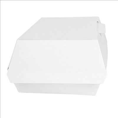 BOÎTES "LUNCH BOX" 'THEPACK' 230 G/M2 19,5x11,5x6,5 CM BLANC CARTON ONDULÉ NANO-MICRO (300 UNITÉS)