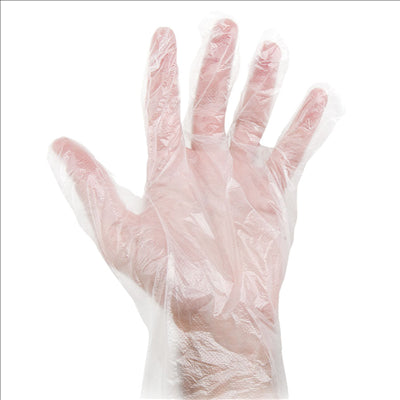 GANTS  SIZE: M TRANSPARENT PEHD (100 UNITÉS)