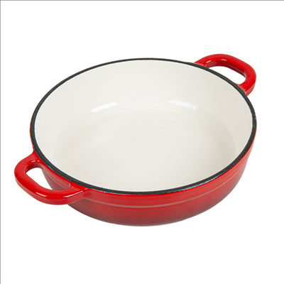 COCOTTE RONDE AVEC COUVERCLE 1,9 L Ø 23x5,8 CM ROUGE FER (4 UNITÉS)