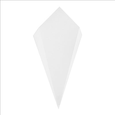 CORNETS FRITES 'THEPACK' 250 G 230 G/M2 15,7x26,8 CM BLANC CARTON ONDULÉ NANO-MICRO (1200 UNITÉS)