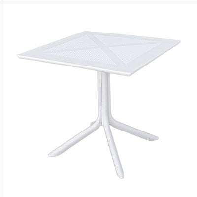 TABLE CARRÉE 'SUPRA-TEK'  80x80x75 CM BLANC PP (1 UNITÉ)