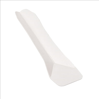 PETITES CUILLÈRES POUR GLACES 'PAPER SPOON' 590 G/M2 9,4 CM BLANC CARTON (450 UNITÉS)