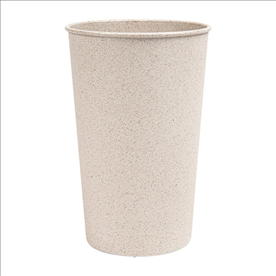 VERRES RÉUTILISABLES 330 ML Ø7,5/5,5x11,5 CM NATUREL RICE HUSK BIOCOMPOSITE (540 UNITÉS)