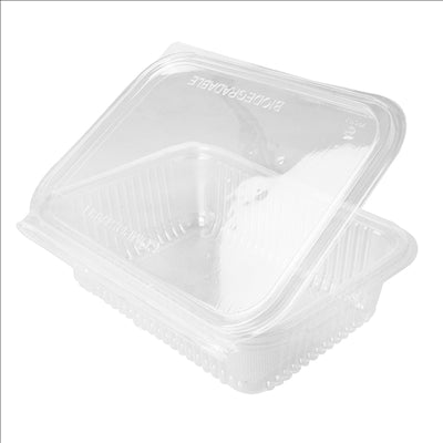 SALADIERS AVEC CHARNIÈRE 750 ML 18,8x14,3x5,2 CM TRANSPARENT PLA (400 UNITÉS)