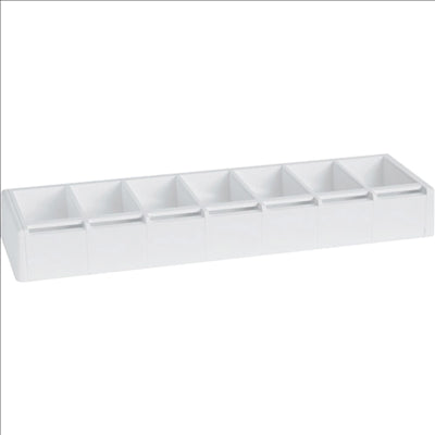 DISTRIBUTEUR POUR ÉTIQUETTES 7,5x5 CM  68,75x20x7,6 CM BLANC ABS (1 UNITÉ)