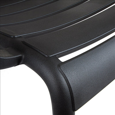 CHAISE EMPILABLE 'SUPRA-TEK'  55x64x75 CM NOIR PP (4 UNITÉS)