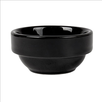 BOLS SALADIERS 70 ML Ø 6,4x2,8 CM NOIR PORCELAINE (12 UNITÉS)