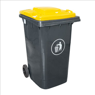 COUVERCLE POUR CONTENEUR 240L  71x56x7,4 CM JAUNE HDPE (1 UNITÉ)