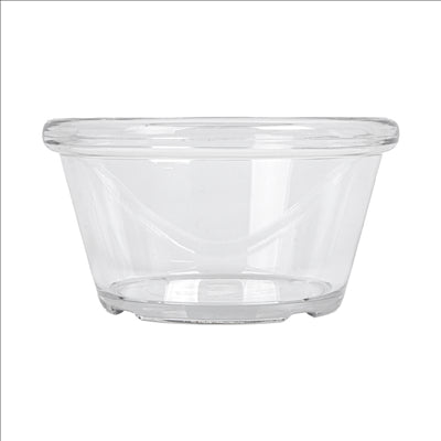 12 RAMEQUINS 90 ML Ø 7,5x4 CM TRANSPARENT PET (1 UNITÉ)