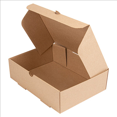 BOÎTE REPAS À EMPORTER 'THEPACK' 330 G/M2 26x18x7 CM NATUREL CARTON ONDULÉ MICROCANAL (100 UNITÉS)