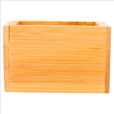 BOÎTE POUR BUFFET  8x8x5 CM NATUREL BAMBOU (6 UNITÉS)