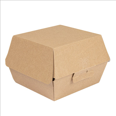 BOÎTES HAMBURGER 'THEPACK' 220 G/M2 13x12,5x9 CM (M) NATUREL CARTON ONDULÉ NANO-MICRO (500 UNITÉS)