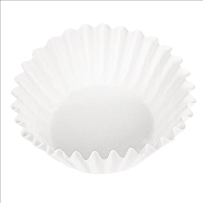 CAPSULES 'PETITS FOURS' 50 G/M2 Ø 4x2,5 CM BLANC PARCH.INGRAISSABLE (500 UNITÉS)