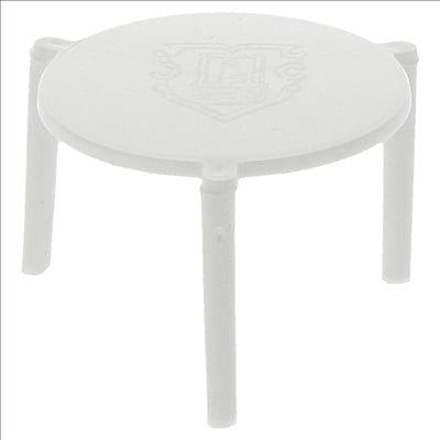 PETITES TABLES PIZZA  Ø 4,5x3 CM BLANC PP (2000 UNITÉS)