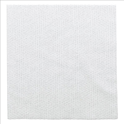 SERVIETTES P. 1/4 'LIKE LINEN - KEIKO' 70 G/M2 40x40 CM BLANC SPUNLACE (600 UNITÉS)