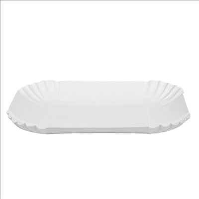 PLATEAUX  320 G/M2 18x13x3 CM BLANC CARTON (1000 UNITÉS)