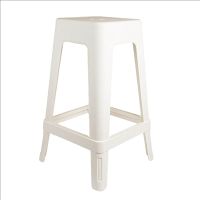 TABOURET EMPILABLE 'SUPRA-TEK'  39x39x65 CM BLANC PP (4 UNITÉS)